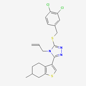 3-[(3,4-dichlorobenzyl)sulfanyl]-5-(6-methyl-4,5,6,7-tetrahydro-1-benzothiophen-3-yl)-4-(prop-2-en-1-yl)-4H-1,2,4-triazole