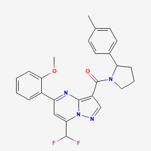 7-(difluoromethyl)-5-(2-methoxyphenyl)-3-{[2-(4-methylphenyl)-1-pyrrolidinyl]carbonyl}pyrazolo[1,5-a]pyrimidine