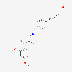 molecular formula C25H29NO4 B4802354 (2,4-dimethoxyphenyl){1-[4-(4-hydroxy-1-butyn-1-yl)benzyl]-3-piperidinyl}methanone 