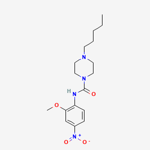 N-(2-methoxy-4-nitrophenyl)-4-pentylpiperazine-1-carboxamide