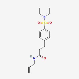 molecular formula C16H24N2O3S B4802403 3-[4-(diethylsulfamoyl)phenyl]-N-(prop-2-en-1-yl)propanamide 