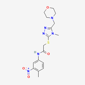 2-{[4-methyl-5-(morpholin-4-ylmethyl)-4H-1,2,4-triazol-3-yl]sulfanyl}-N-(4-methyl-3-nitrophenyl)acetamide