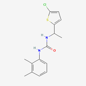 molecular formula C15H17ClN2OS B4802427 N-[1-(5-chloro-2-thienyl)ethyl]-N'-(2,3-dimethylphenyl)urea 