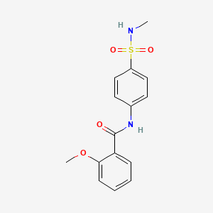 molecular formula C15H16N2O4S B4802439 2-methoxy-N-[4-(methylsulfamoyl)phenyl]benzamide 