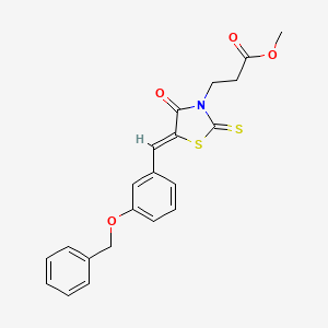 methyl 3-{5-[3-(benzyloxy)benzylidene]-4-oxo-2-thioxo-1,3-thiazolidin-3-yl}propanoate