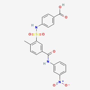 4-{[(2-methyl-5-{[(3-nitrophenyl)amino]carbonyl}phenyl)sulfonyl]amino}benzoic acid