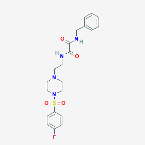 molecular formula C21H25FN4O4S B480249 N-Benzyl-N'-{2-[4-(4-fluoro-benzenesulfonyl)-piperazin-1-yl]-ethyl}-oxalamide CAS No. 488723-32-6