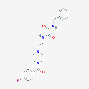 molecular formula C22H25FN4O3 B480250 N-Benzyl-N'-{2-[4-(4-fluoro-benzoyl)-piperazin-1-yl]-ethyl}-oxalamide CAS No. 488810-67-9