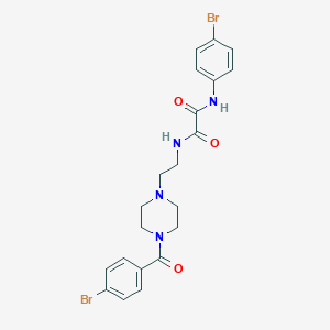 molecular formula C21H22Br2N4O3 B480251 N-[2-[4-(4-bromobenzoyl)piperazin-1-yl]ethyl]-N'-(4-bromophenyl)oxamide CAS No. 496950-09-5