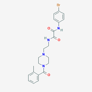 molecular formula C22H25BrN4O3 B480252 N'-(4-bromophenyl)-N-[2-[4-(2-methylbenzoyl)piperazin-1-yl]ethyl]oxamide CAS No. 496950-10-8