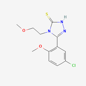 molecular formula C12H14ClN3O2S B4802533 5-(5-chloro-2-methoxyphenyl)-4-(2-methoxyethyl)-4H-1,2,4-triazole-3-thiol 