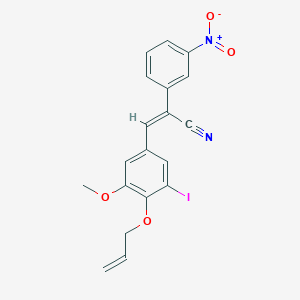 (2Z)-3-[3-iodo-5-methoxy-4-(prop-2-en-1-yloxy)phenyl]-2-(3-nitrophenyl)prop-2-enenitrile