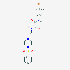 molecular formula C21H25BrN4O4S B480254 N-(4-bromo-3-methylphenyl)-N'-{2-[4-(phenylsulfonyl)piperazin-1-yl]ethyl}ethanediamide CAS No. 488102-26-7