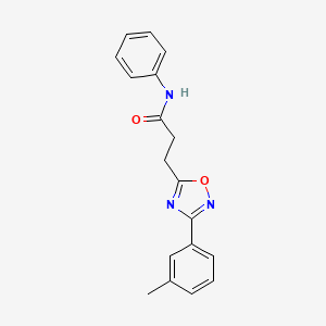 3-[3-(3-methylphenyl)-1,2,4-oxadiazol-5-yl]-N-phenylpropanamide