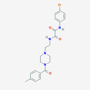 molecular formula C22H25BrN4O3 B480256 N'-(4-bromophenyl)-N-[2-[4-(4-methylbenzoyl)piperazin-1-yl]ethyl]oxamide CAS No. 496950-08-4