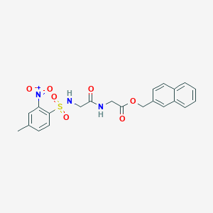 molecular formula C22H21N3O7S B4802562 2-Naphthylmethyl 2-[(2-{[(4-methyl-2-nitrophenyl)sulfonyl]amino}acetyl)amino]acetate 