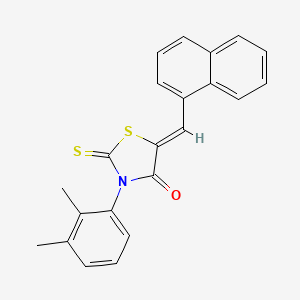 molecular formula C22H17NOS2 B4802625 (5Z)-3-(2,3-DIMETHYLPHENYL)-5-[(NAPHTHALEN-1-YL)METHYLIDENE]-2-SULFANYLIDENE-1,3-THIAZOLIDIN-4-ONE 