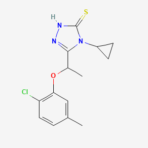 5-[1-(2-chloro-5-methylphenoxy)ethyl]-4-cyclopropyl-4H-1,2,4-triazole-3-thiol