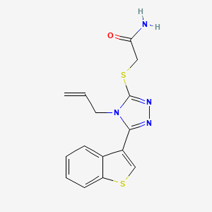 2-{[4-ALLYL-5-(1-BENZOTHIOPHEN-3-YL)-4H-1,2,4-TRIAZOL-3-YL]SULFANYL}ACETAMIDE