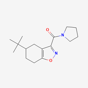 molecular formula C16H24N2O2 B4802701 (5-Tert-butyl-4,5,6,7-tetrahydro-1,2-benzoxazol-3-yl)(pyrrolidin-1-yl)methanone 