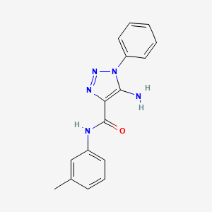 molecular formula C16H15N5O B4802706 5-amino-N-(3-methylphenyl)-1-phenyl-1H-1,2,3-triazole-4-carboxamide 