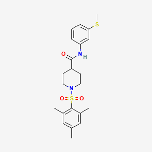 N-[3-(methylsulfanyl)phenyl]-1-[(2,4,6-trimethylphenyl)sulfonyl]piperidine-4-carboxamide