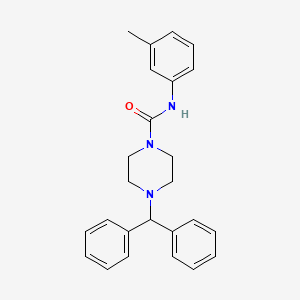 4-BENZHYDRYL-N-(3-METHYLPHENYL)TETRAHYDRO-1(2H)-PYRAZINECARBOXAMIDE