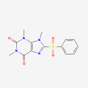 1,3,9-trimethyl-8-(phenylsulfonyl)-3,9-dihydro-1H-purine-2,6-dione