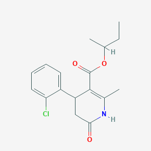 molecular formula C17H20ClNO3 B4802774 Butan-2-yl 4-(2-chlorophenyl)-2-methyl-6-oxo-1,4,5,6-tetrahydropyridine-3-carboxylate 