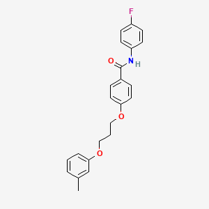 molecular formula C23H22FNO3 B4802784 N-(4-fluorophenyl)-4-[3-(3-methylphenoxy)propoxy]benzamide 