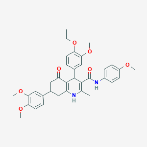 7-(3,4-dimethoxyphenyl)-4-(4-ethoxy-3-methoxyphenyl)-N-(4-methoxyphenyl)-2-methyl-5-oxo-1,4,5,6,7,8-hexahydroquinoline-3-carboxamide