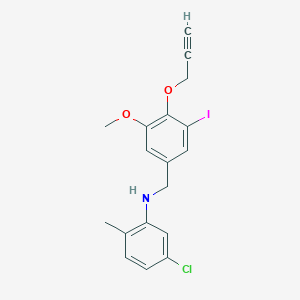 5-chloro-N-[3-iodo-5-methoxy-4-(prop-2-yn-1-yloxy)benzyl]-2-methylaniline