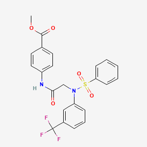 methyl 4-({N-(phenylsulfonyl)-N-[3-(trifluoromethyl)phenyl]glycyl}amino)benzoate