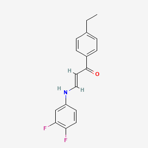 molecular formula C17H15F2NO B4802892 (2E)-3-[(3,4-difluorophenyl)amino]-1-(4-ethylphenyl)prop-2-en-1-one 