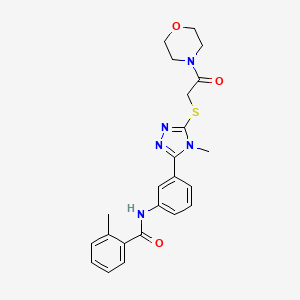 2-methyl-N-[3-(4-methyl-5-{[2-(4-morpholinyl)-2-oxoethyl]thio}-4H-1,2,4-triazol-3-yl)phenyl]benzamide