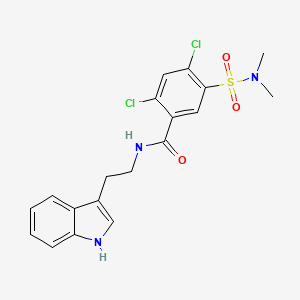 2,4-dichloro-5-(dimethylsulfamoyl)-N-[2-(1H-indol-3-yl)ethyl]benzamide