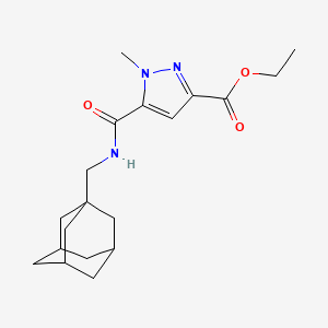 ETHYL 5-{[(ADAMANTAN-1-YL)METHYL]CARBAMOYL}-1-METHYL-1H-PYRAZOLE-3-CARBOXYLATE