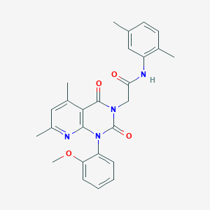 molecular formula C26H26N4O4 B4802964 N-(2,5-DIMETHYLPHENYL)-2-[1-(2-METHOXYPHENYL)-5,7-DIMETHYL-2,4-DIOXO-1H,2H,3H,4H-PYRIDO[2,3-D]PYRIMIDIN-3-YL]ACETAMIDE 