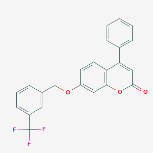 4-PHENYL-7-{[3-(TRIFLUOROMETHYL)PHENYL]METHOXY}-2H-CHROMEN-2-ONE