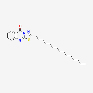 molecular formula C24H35N3OS B4802992 2-pentadecyl-5H-[1,3,4]thiadiazolo[2,3-b]quinazolin-5-one 