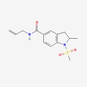 2-methyl-1-(methylsulfonyl)-N-(prop-2-en-1-yl)-2,3-dihydro-1H-indole-5-carboxamide