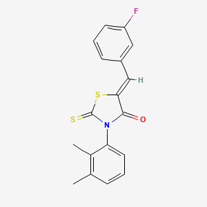 (5Z)-3-(2,3-dimethylphenyl)-5-(3-fluorobenzylidene)-2-thioxo-1,3-thiazolidin-4-one