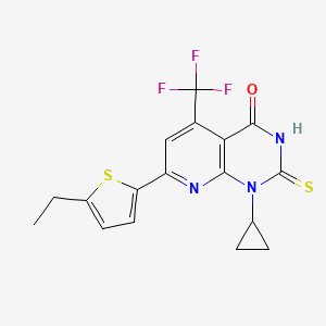 1-CYCLOPROPYL-7-(5-ETHYL-2-THIENYL)-2-SULFANYL-5-(TRIFLUOROMETHYL)PYRIDO[2,3-D]PYRIMIDIN-4(1H)-ONE