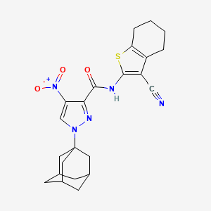 1-(1-ADAMANTYL)-N~3~-(3-CYANO-4,5,6,7-TETRAHYDRO-1-BENZOTHIOPHEN-2-YL)-4-NITRO-1H-PYRAZOLE-3-CARBOXAMIDE