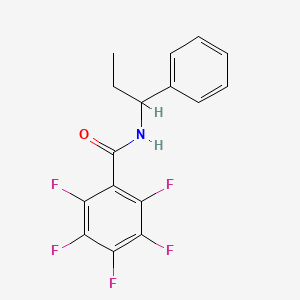 molecular formula C16H12F5NO B4803040 2,3,4,5,6-pentafluoro-N-(1-phenylpropyl)benzamide 