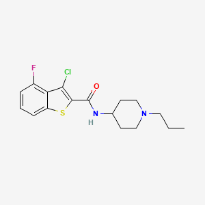 3-chloro-4-fluoro-N-(1-propyl-4-piperidinyl)-1-benzothiophene-2-carboxamide