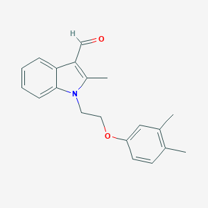 molecular formula C20H21NO2 B480307 1-[2-(3,4-二甲基苯氧基)乙基]-2-甲基-1H-吲哚-3-甲醛 CAS No. 496950-89-1