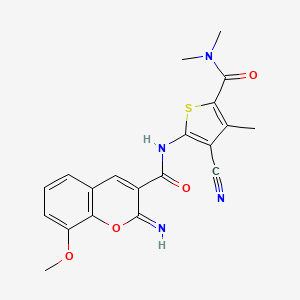 molecular formula C20H18N4O4S B4803070 N-[3-cyano-5-(dimethylcarbamoyl)-4-methylthiophen-2-yl]-2-imino-8-methoxy-2H-chromene-3-carboxamide 