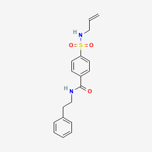 molecular formula C18H20N2O3S B4803075 4-[(allylamino)sulfonyl]-N-(2-phenylethyl)benzamide 