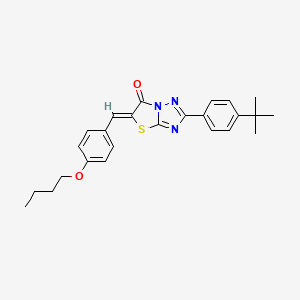 5-(4-butoxybenzylidene)-2-(4-tert-butylphenyl)[1,3]thiazolo[3,2-b][1,2,4]triazol-6(5H)-one